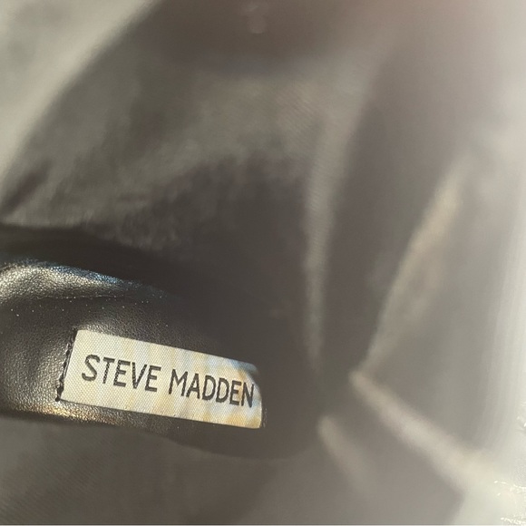 Women's Steve Madden Atomic wedge ankle heels lace size US 6.5M black - Picture 9 of 9